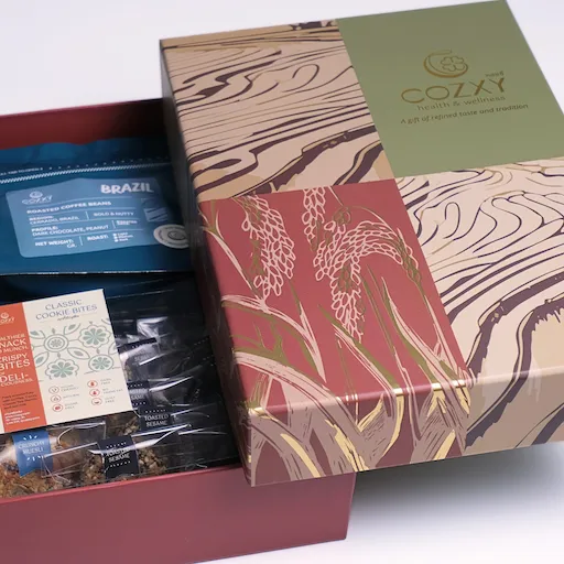 Brew & Bite Gift Box เซ็ตเมล็ดกาแฟบราซิลพร้อมคุกกี้ธัญพืช - Brazil Coffee Bean - COZXY Product Image