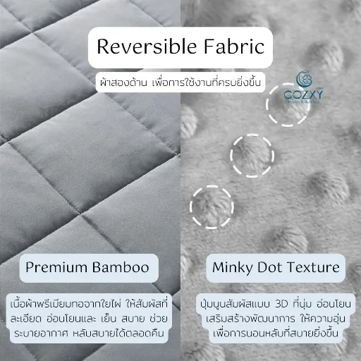 ผ้าห่มถ่วงน้ำหนักสำหรับเด็ก Kids' Weighted Blanket - Baby pink (น้ำหนัก 2.3 กก.) - COZXY Product Image