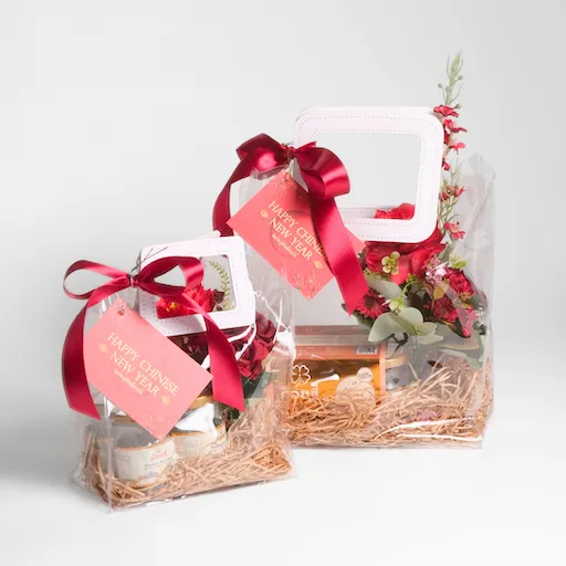 Extra Bloom Gift Bag รังนกพรีเมี่ยมแพ็ก 6 ขวด ในกระเป๋าดอกไม้ประดิษฐ์ - COZXY Product Image