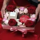 My Sweet Heart Box กล่องดอกกุหลาบพร้อมช็อกโกแลตทรัฟเฟิล 7 ชิ้นและเทียนหอม - COZXY Thumbnail