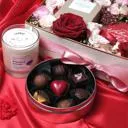 My Sweet Heart Box กล่องดอกกุหลาบพร้อมช็อกโกแลตทรัฟเฟิล 7 ชิ้นและเทียนหอม - COZXY Thumbnail
